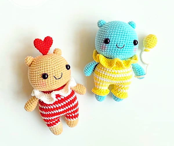 Osos Tim y Tam Amigurumis Patrón Gratis