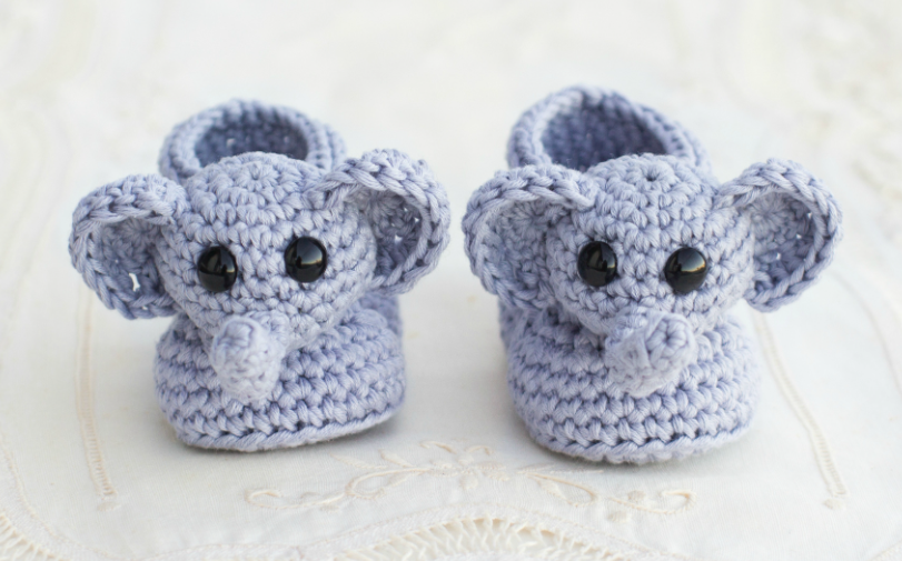 Botines para bebe Elefante Eli Patrón en Crochet Gratis