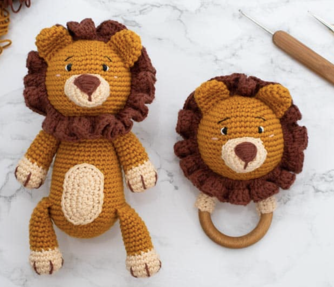 Sonajero León Arturo Amigurumi Patron PDF