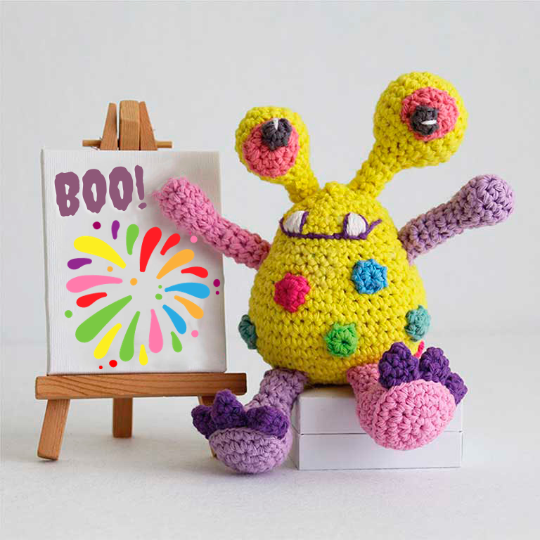 Monstruo del Color en Amigurumi Patrón en Crochet Gratis