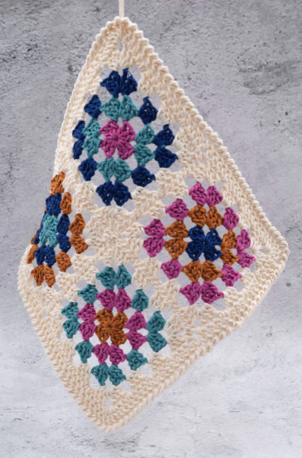 Sencillo Paño Granny Square Patrón en Crochet Gratis