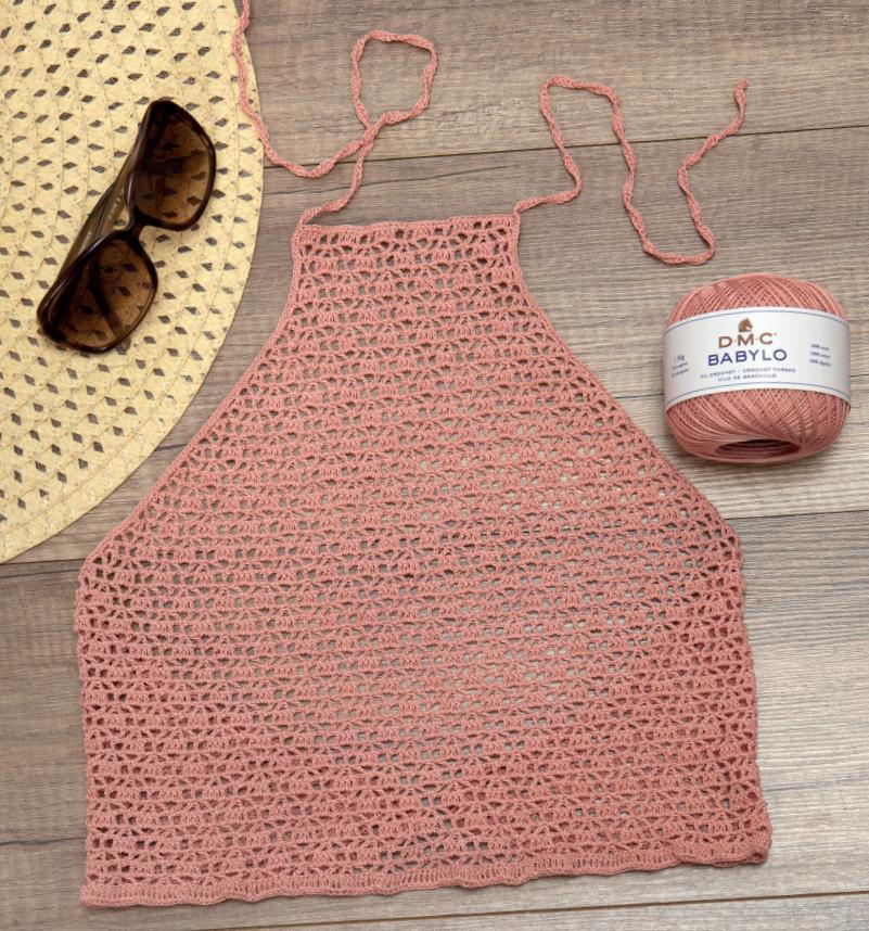 Top en Crochet Punto Fantasía Patron Gratis