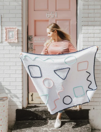 Manta Geometría Creativa Patrón en Crochet Gratis