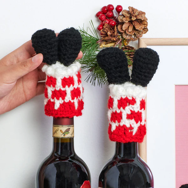 Adorno de Botellas un toque de Fantasía Patrón en Crochet