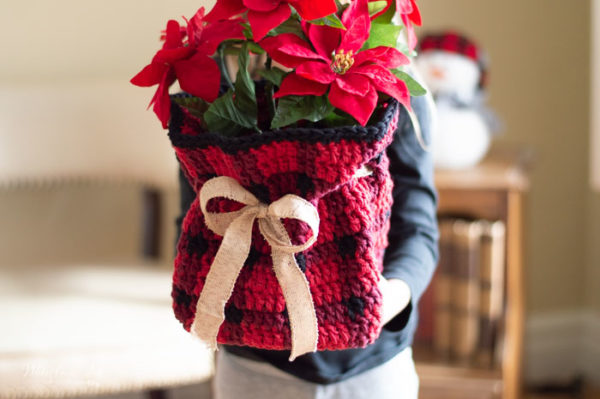 Bolsa de Regalo Navideña en Crochet PATRON GRATIS