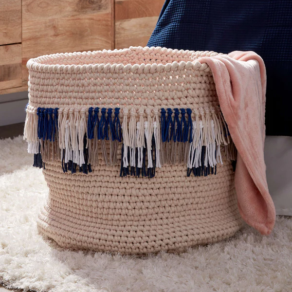 Cesta Kashmir Patrón en Crochet Gratis