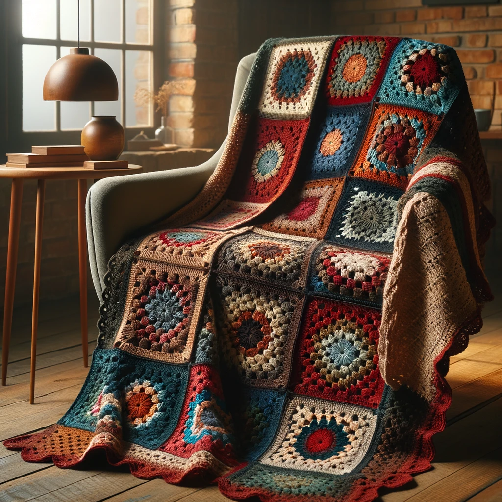 Maravillosa Manta Mitra Afgana en Crochet Patron Gratis