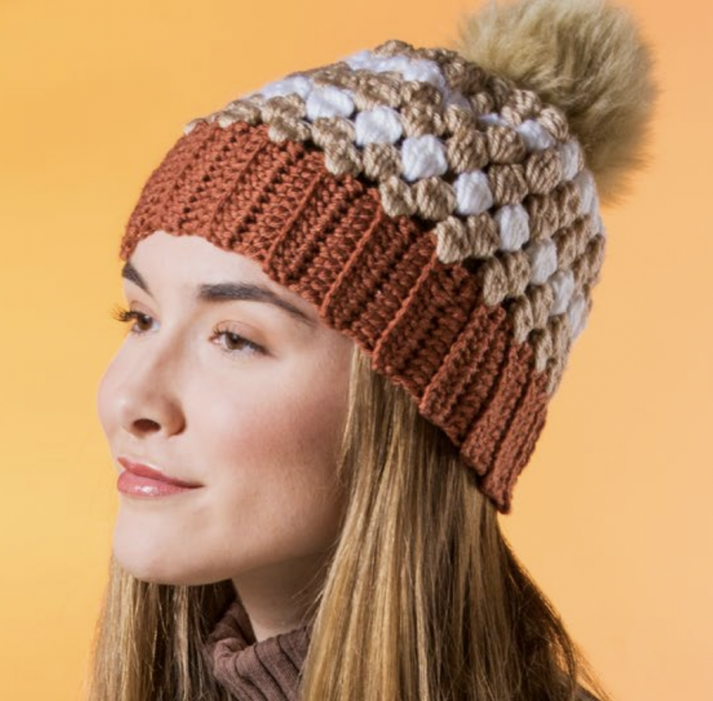 Gorro Capas de Caramelo Patron en Crochet Gratis