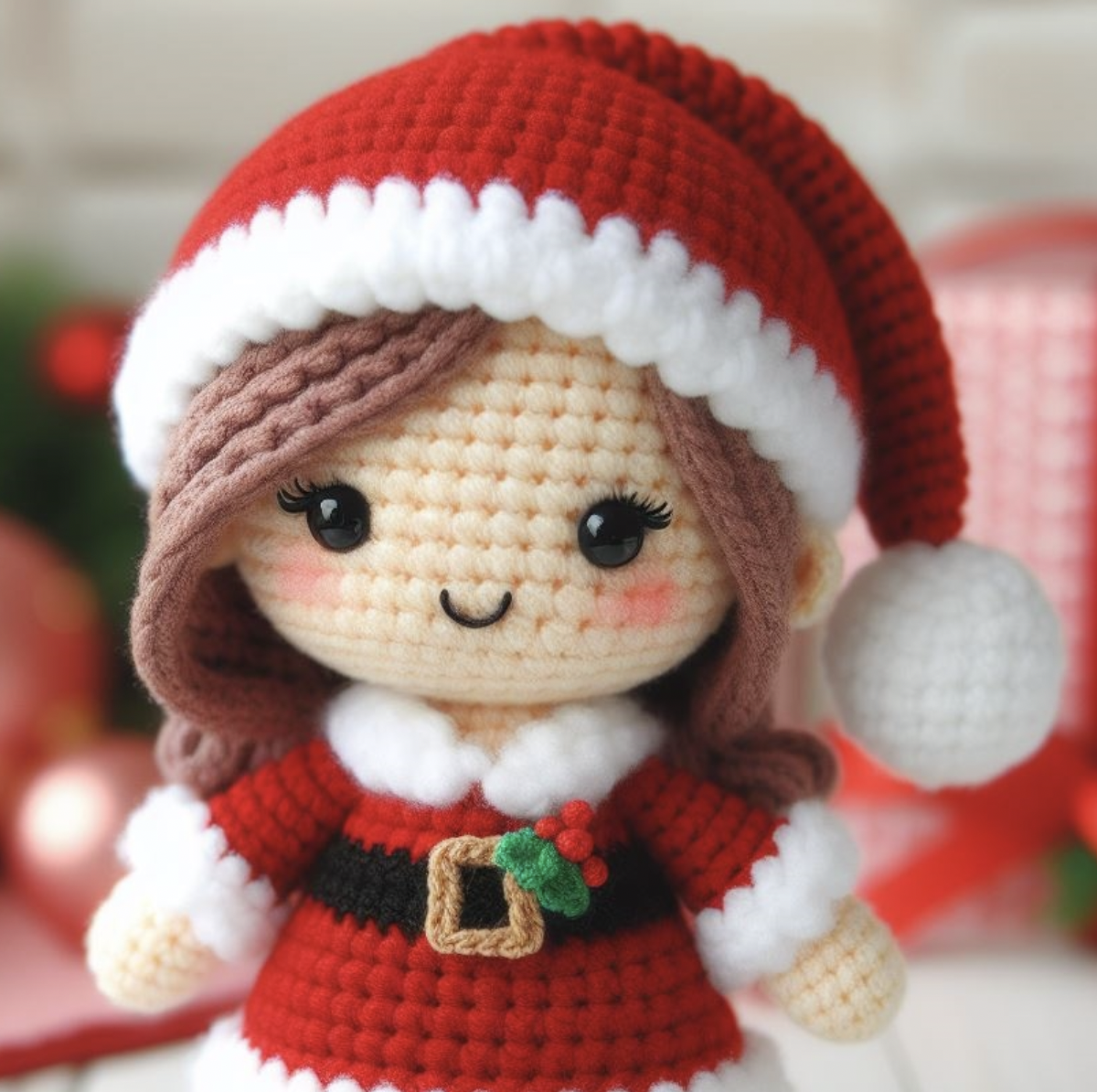 Muñeca de Navidad Amigurumi Patron Gratis