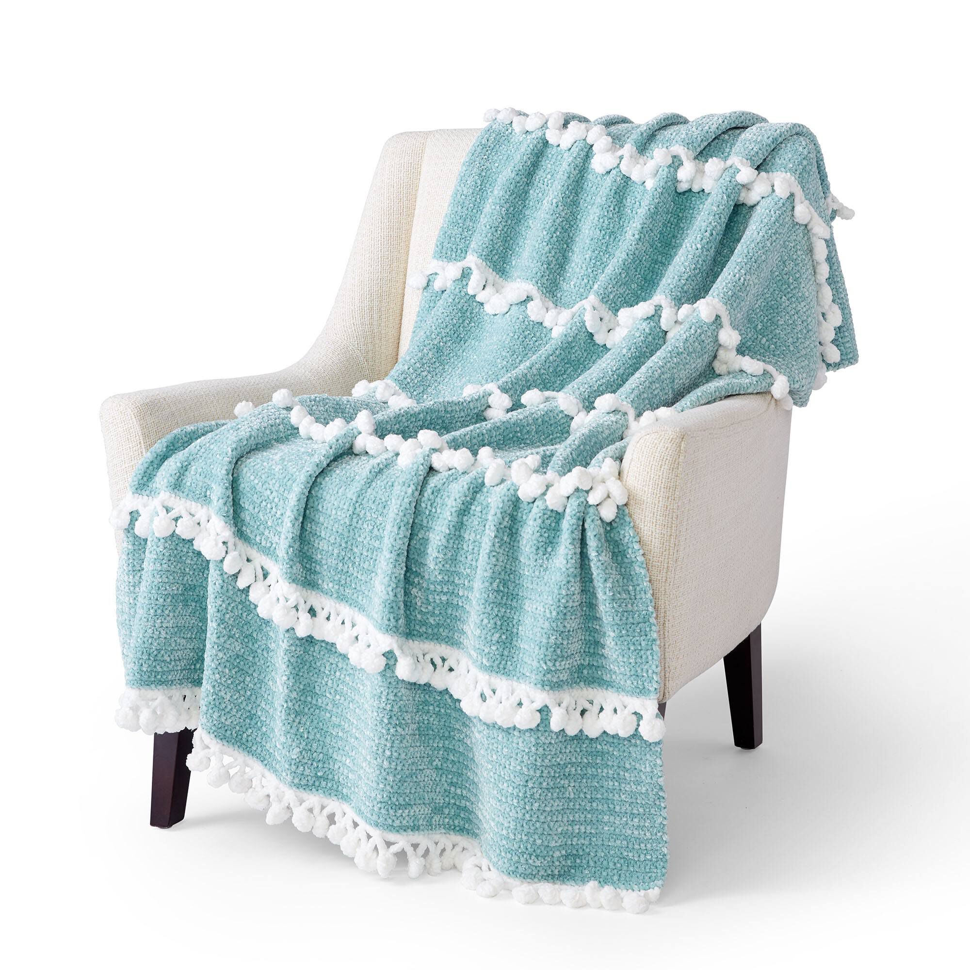 TUTORIAL Borde de Borlones para Mantas en Crochet