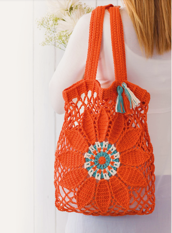 Bolso de Mano en Crochet con Diseño de Mandala Patron Gratis