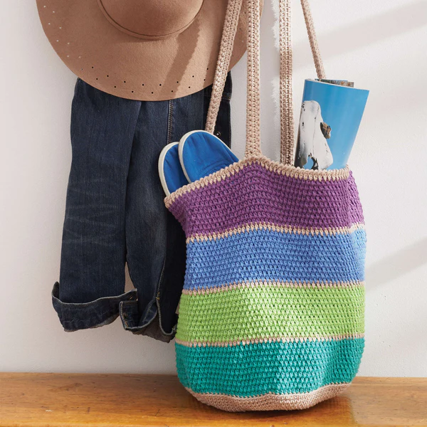 Bolso Multicolor en Crochet Patrón Gratis