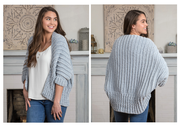 Cárdigan Nube de Nieve Patrón en Crochet Gratis