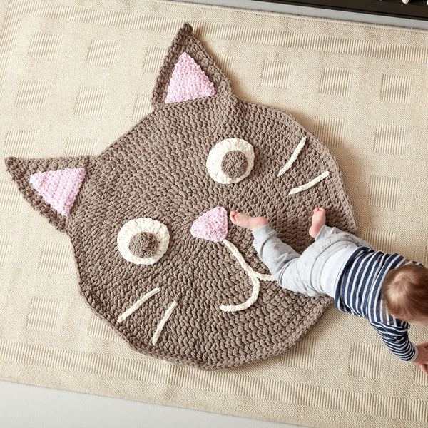 Felina Alfombra Infantil Patrón en Crochet Gratis