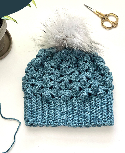 Gorro Punto Bobble Patrón en Crochet Gratis