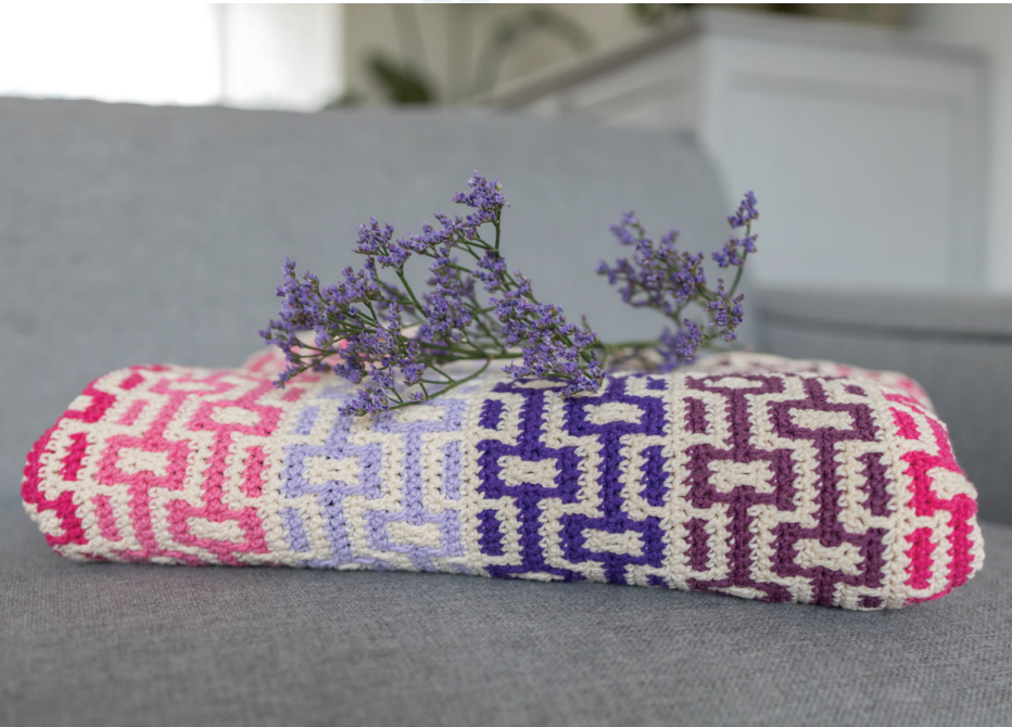 Manta Mosaico Ensueño en Crochet Patrón Gratis