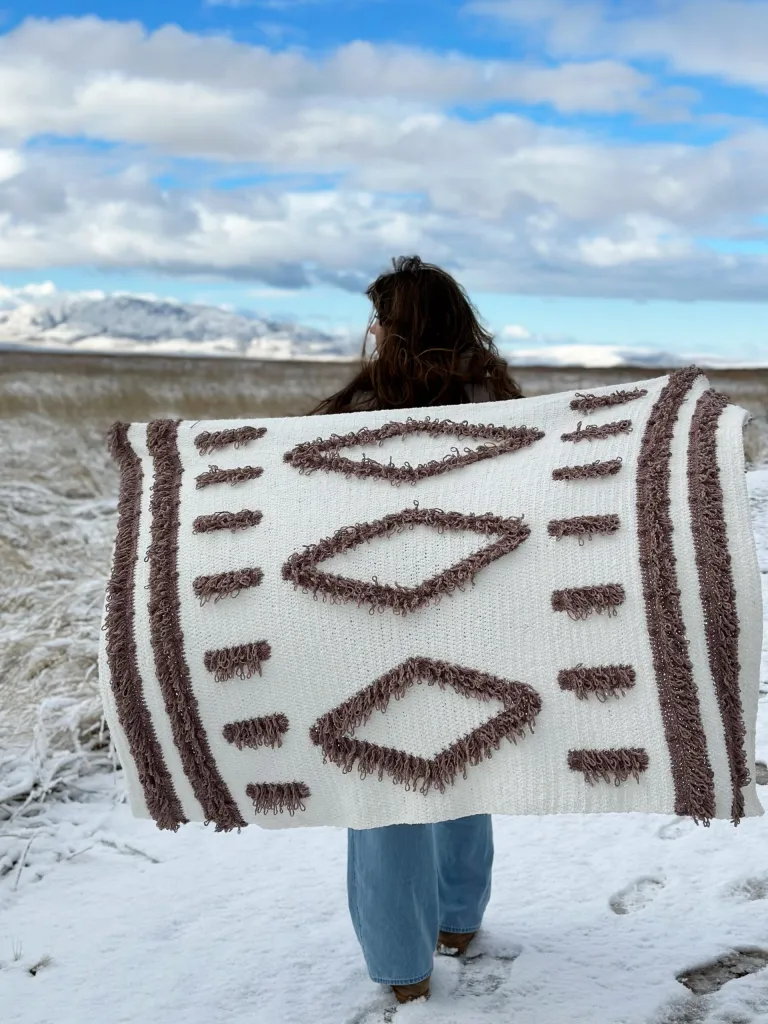 Manta Refugio Bohemio Patrón en Crochet Gratis