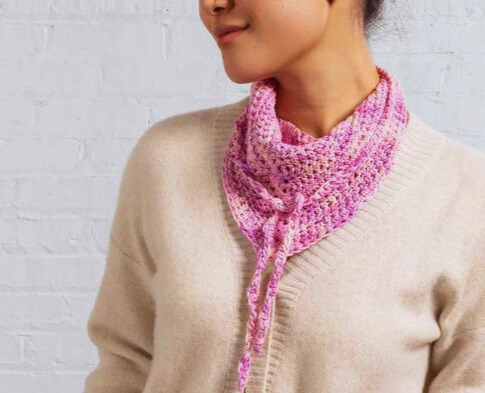 Pañuelo de Cuello en Crochet para Principiantes Patron Gratis