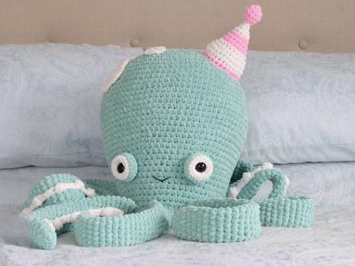 Pulpo Oswaldo en Amigurumi Patrón Gratis