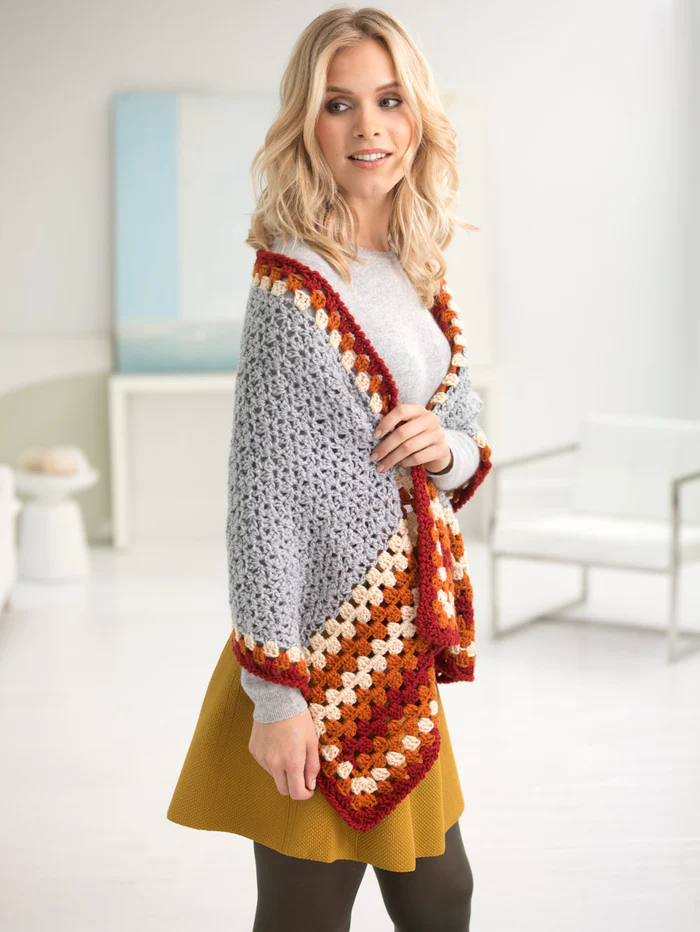 Cómo hacer un Chal a Crochet  Rápido y fácil! Patrón Gratis