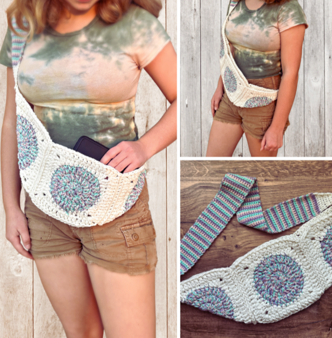 Bolsa Bandolera Catie en Crochet Patrón Gratis