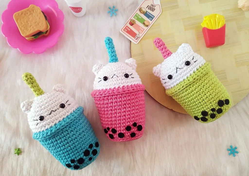 Gato-Taza Amigurumi Patrón Gratis