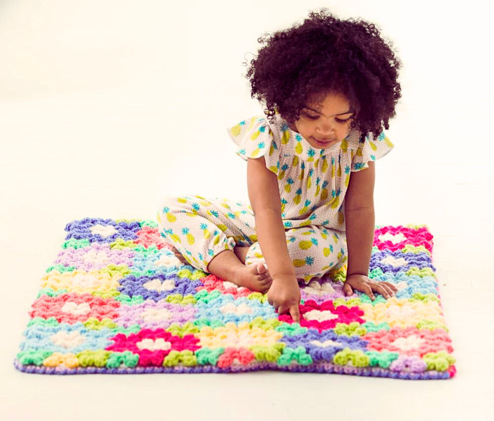 Alfombra Primavera en Crochet para Bebes Patrón Gratis