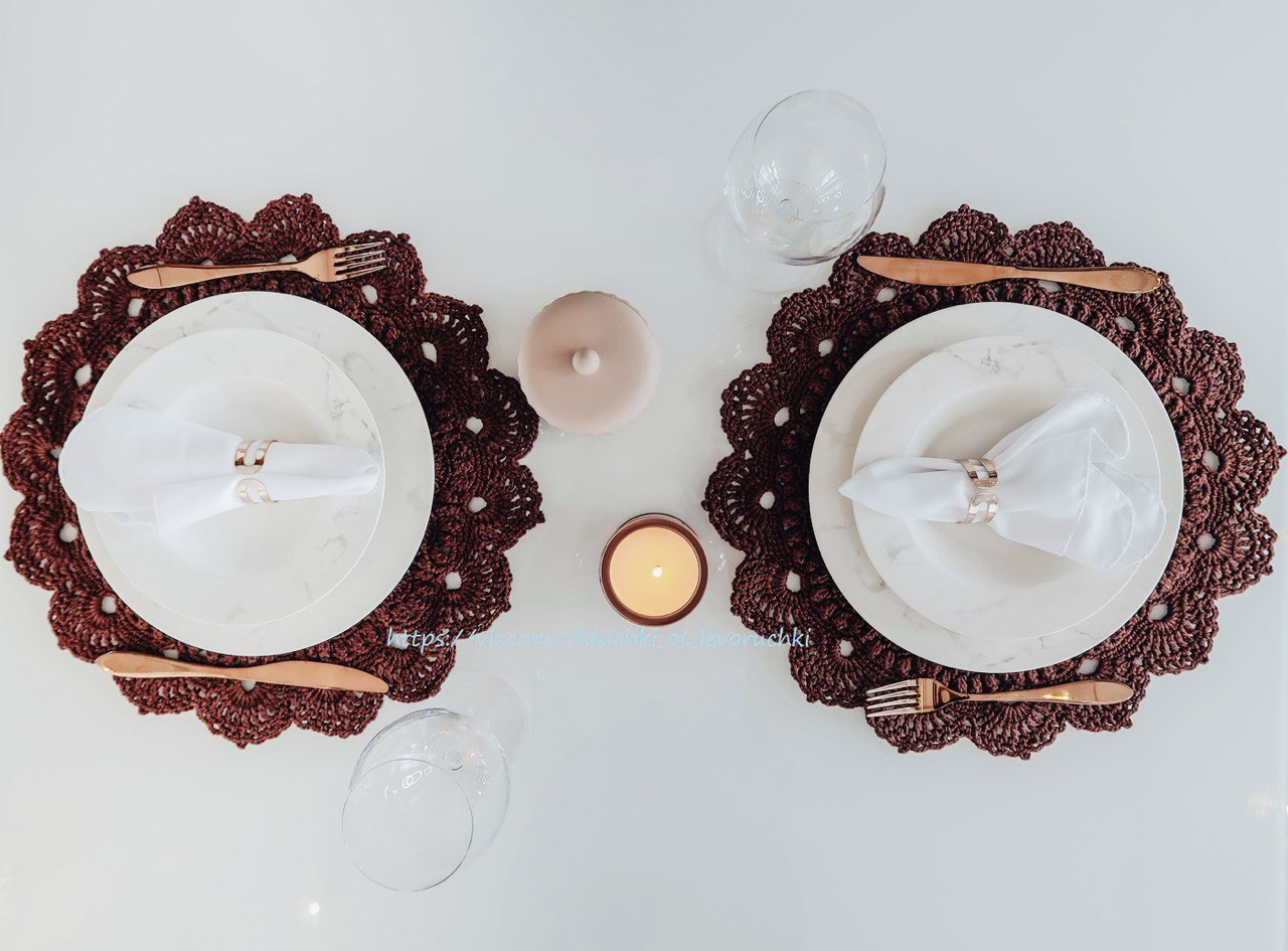 Mandala Pasaplatos en Crochet Patrón Gratis