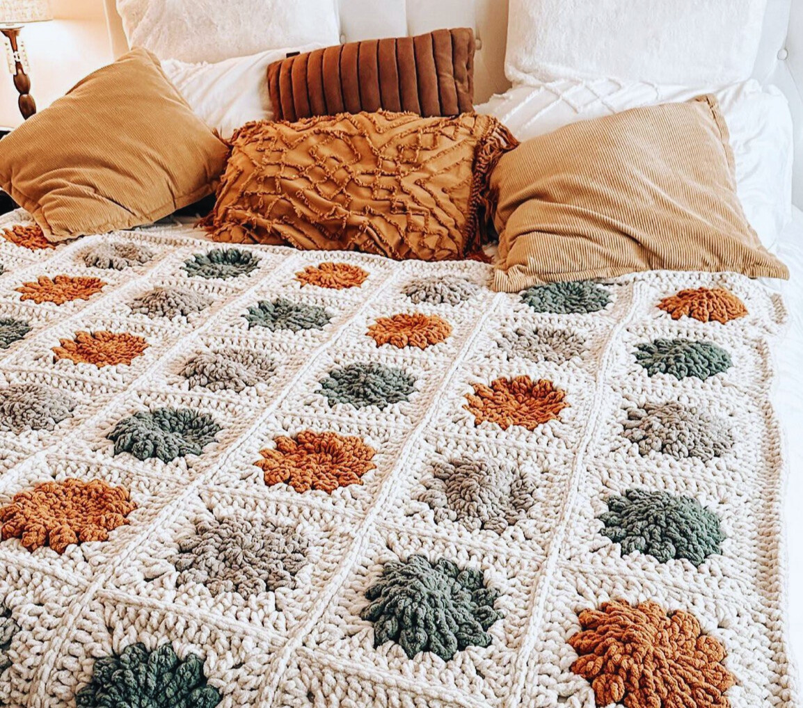 Manta de Felpa Tatiana en Crochet Patrón Gratis