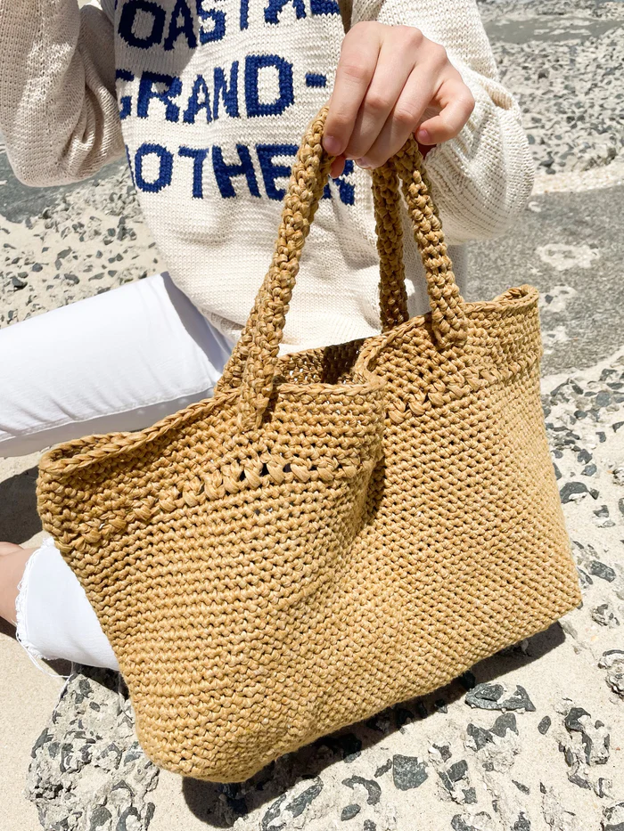 Bolso Playa Costera Patrón en Crochet Gratis