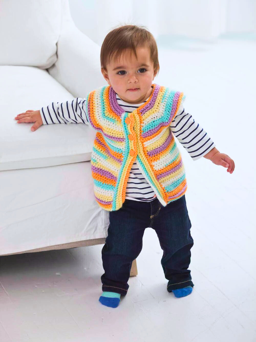 Chaleco Primeros Pasos en Crochet Patrón Gratis