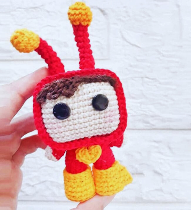 El Chapulin Juguete Coleccionable Amigurumi Patrón Gratis