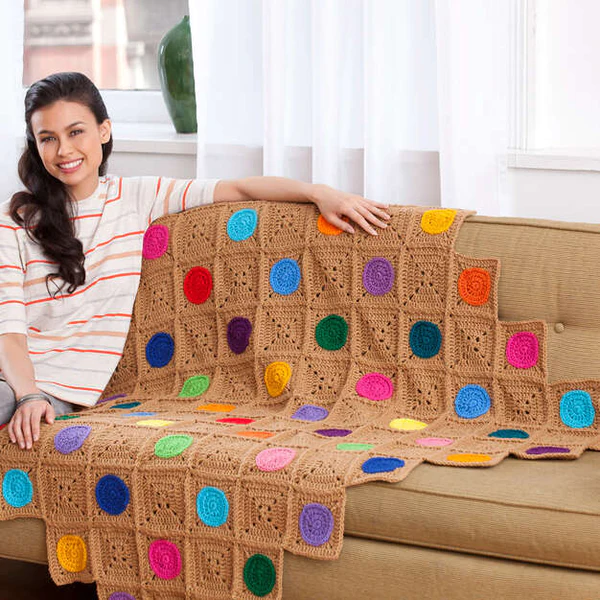 Manta Círculos Encantados Patrón en Crochet Gratis