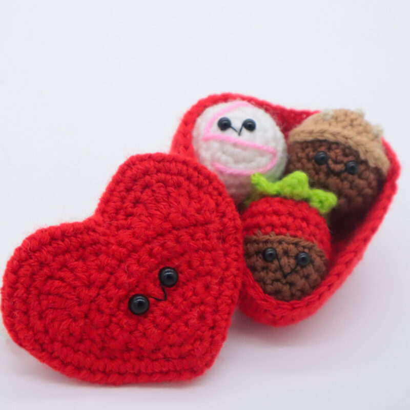 Patrón Caja de Bombones en Amigurumi PDF