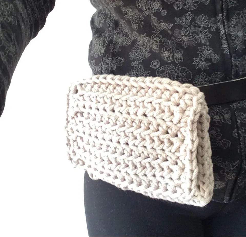 Patrón Gratis Bolso Cinturón en Crochet