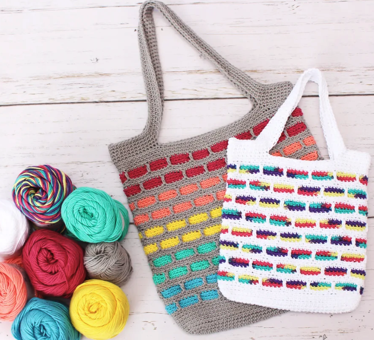 Patrón Gratis Bolso de Bloques Crochet Mosaico