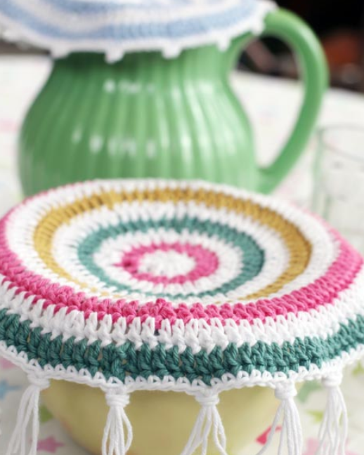 Patrón Gratis Cubiertas para Tazones en Crochet
