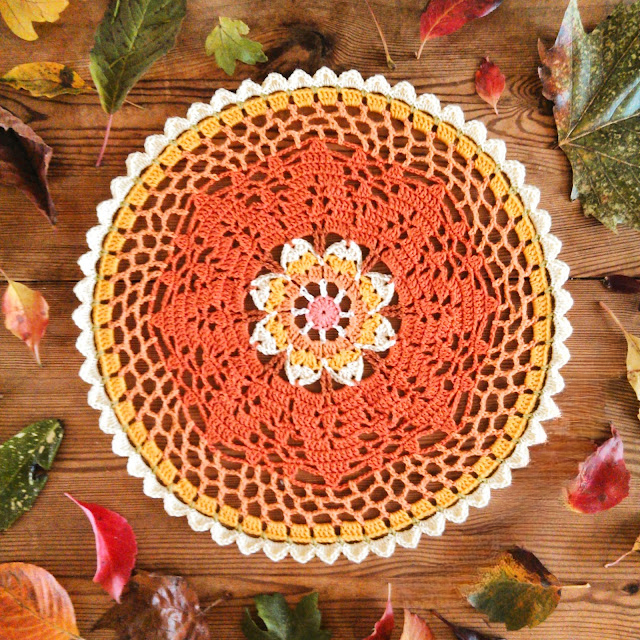 Patrón Gratis Mandala Flor Estrella en Crochet