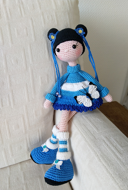 Patrón PDF Muñeca Jacky en Amigurumi