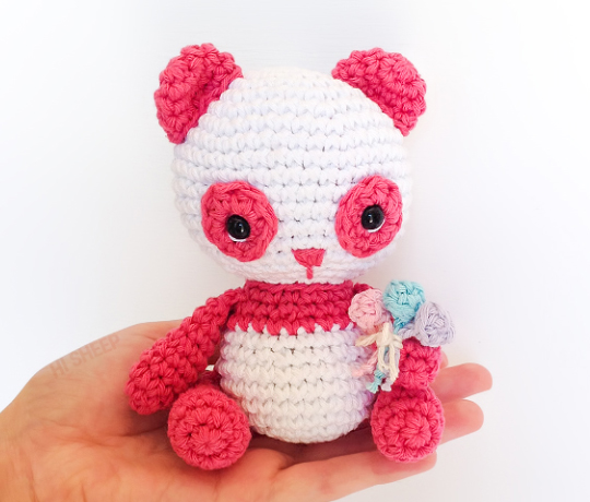 Patrón Gratis Panda Pink en Amigurumi