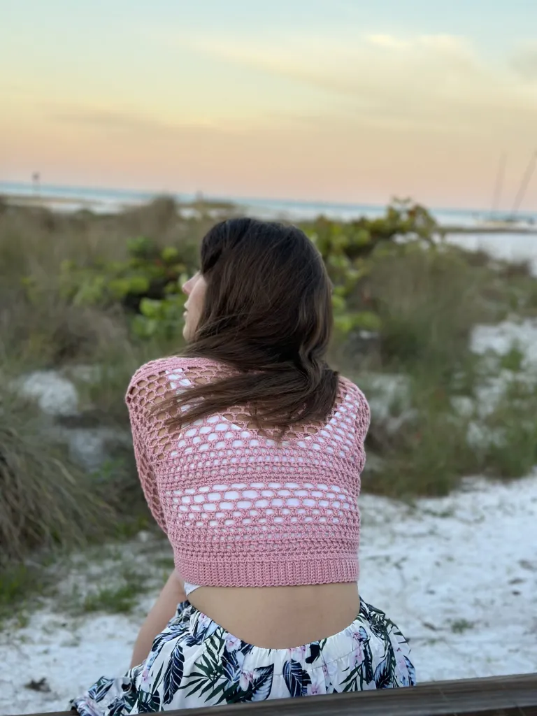 Patrón PDF Top Estilo Red de Mariposa en Crochet