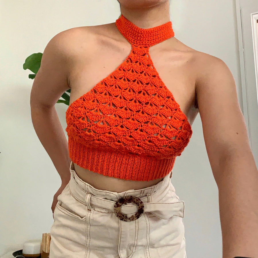 Patrón Gratis Top Punto Abanico en Crochet