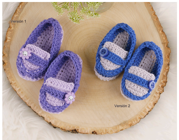 Patrón Gratis Zapatillas Pequeña Bailarina en Crochet