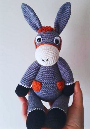 Patrón PDF Amigurumi Burrito Tomy paso a paso