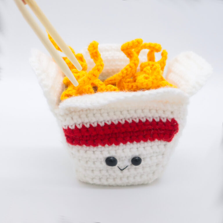 Patrón Gratis Caja de Fideos Chinos en Amigurumi