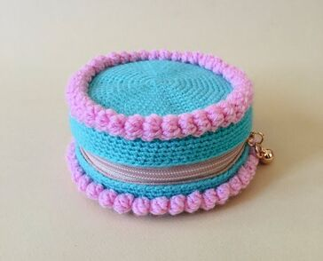 Patrón Gratis Forro para Monedero Pastel en Crochet
