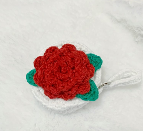 Patrón Gratis Monedero Flor de Rosa en Crochet