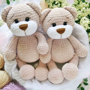 Tiernos Ositos de Felpa Amigurumi Patrón Gratis