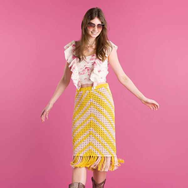 Patrón Gratis Falda Retro en Crochet ¡Un Toque Vintage en Tu Guardarropa!