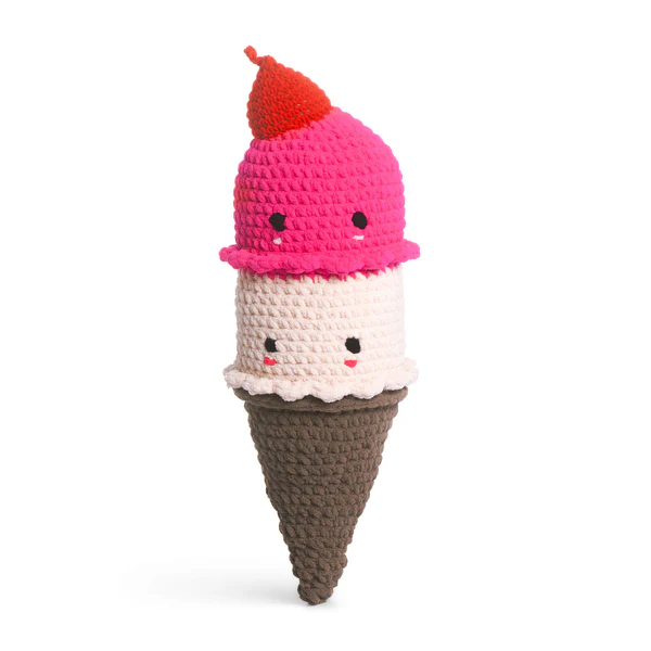 Helado Decorativo Amigurumi Patrón Gratis paso a paso